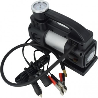 Compresor aer cu 2 pistoane si manometru 12V + accesorii