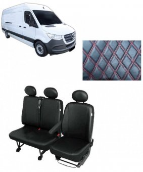 Huse scaune piele dedicate Mercedes Sprinter 2018-2022 3 locuri ( 2+1 ) ® ALM