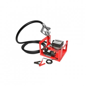 Pompa transfer motorina 12V cu contor si furtun cu piston ,tensiune 12V 40L/min