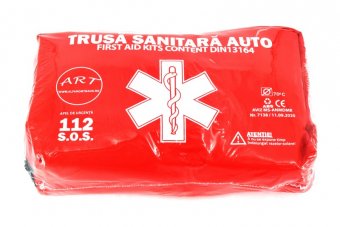 Trusa medicala auto prim ajutor omologata cu geanta textil 