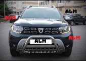 Bullbar inox cu suport de proiectoare ALM Dacia Duster 2018-2023