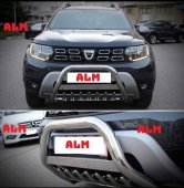 Bullbar inox cu suport de proiectoare ALM Dacia Duster 2018-2023