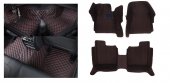 Covorase presuri 5D din piele Bmw seria 3 F30 2011-2017 Lux Tip Tavita dedicate Negru+Rosu