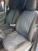 Huse textil - piele romburi Dacia Duster II  2018-2022 Negru+Albastru ® ALM