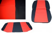 Huse ALM textil dedicate Dacia Logan 2013-2020 9 piese Negru+Rosu