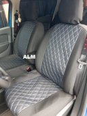 Huse textil - piele romburi Dacia Duster 2010-2017 Negru+Albastru ® ALM