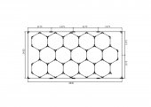 Kit complet iluminat tavan hexagonal LED 2,4 X 4,8 M 636W HoneyComb