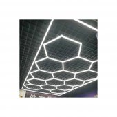 Kit complet iluminat tavan hexagonal LED 2,4 X 4,8 M 615W HoneyComb
