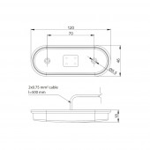 Lampa laterala gabarit LED 12x4.6 omolagata