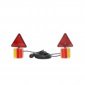 Lampi LED magnetice + triunghiuri reflectorizante pentru remorca camion rulota +fisa 7 pini +cablu