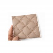 Material piele eco interior tapiterie auto , casa, romb Bej cusatura Bej
