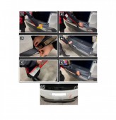 Ornament protectie bara spate inox dedicat Audi A3 Hatchback 2013-2020 ® ALM