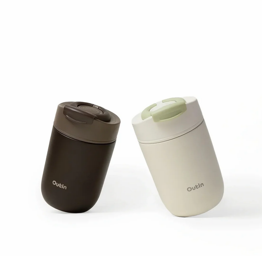 Pahar termos portabil Outin Travel Tumbler - Sand White