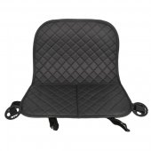 Protectie spatar scaun auto  cu buzunare din piele ecologica neagra cusatura neagra 