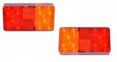 Set 2 lampi spate stop LED camion remorca 15 x 8 cm 
