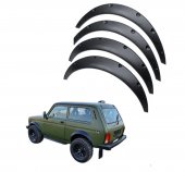 Set bandouri ornamente protectie laterala aripa overfender compatibile cu Lada Niva 4 buc 88 X 11,5 negru