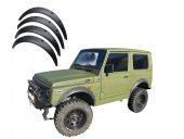 Set bandouri ornamente protectie laterala aripa overfender compatibile cu Suzuki Samurai 4 buc 88 X 11,5 negru