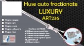 Set huse auto 11 piese ALM Lux material textil premium ,burete 8mm fractionate culoare Negru cu Bej