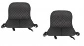 Set protectie spatar scaun auto cu buzunare din piele ecologica neagra 