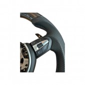 Volan sport piele perforata, carbon cu padele model M compatibil Bmw Seria 1 2 3 4 X5 X3 