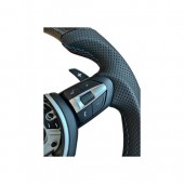 Volan sport piele perforata, carbon  cu padele model M compatibil Bmw ,F10 F11 F07 F06 F01 F02 F12 F13